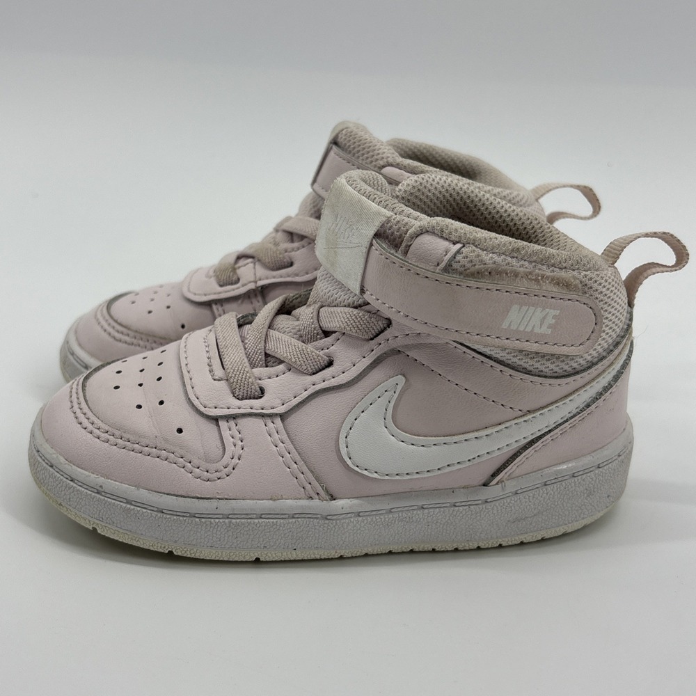 Nike Court Borough Mid 2 Sneakers CD7784-601 Toddler  8C Light Pink All Day Play